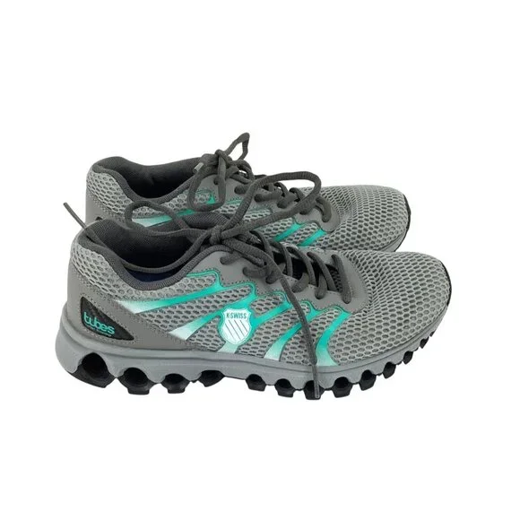 K-SWISS Tubes 200 Training Highrise SHOES Women's SZ 7 Neon Teal Black 112 - Picture 2 of 7